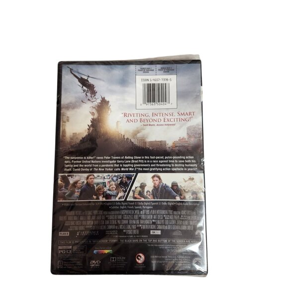 World War Z DVD Starring Brad Pitt - Picture 2 of 3